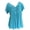 Blue, variant on Ariat Shirts For Women Plus Size Tops Short Sleeve Leopard Print Colorblock Animal Shirts White XX-Large