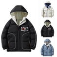 thumbnail image 5 of Odeerbi Kids Boys Girls Hooded Puffer Jacket Halloween Skeleton Winter Coats Thermal Padded Coat Down Jacket Warm Clothes 5-16 Years Kids Long Sleeve Outerwear Heavy Coat Black, 5 of 5
