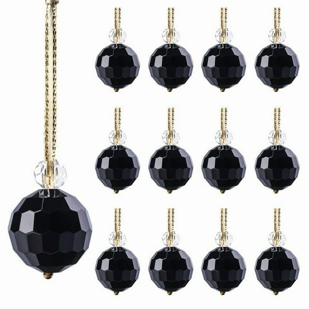 Seyotauo 8Pcs Christmas Crystal Ball Decoration Iridescent Tree Hanging Acrylic Ornaments Xmas Mini Prism Glass Ball Decor for Christmas Tree Chandeliers Sun Catchers Wedding Holiday Party Home Decor
