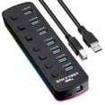thumbnail image 1 of Usb Adapter Usb Connector Usb Extension Cable 7 Ports Usb Extender Extra Usb Ports For Laptops, 1 of 8