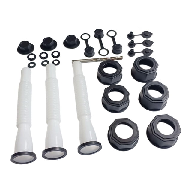 tamizeot Ensemble de 3 Buse Réglable Étanche de Remplacement Facile à Utiliser Buse pour Canette à Gaz Blanche 5 L Bec pour Canette de Carburant Étanche Facile à Robuste