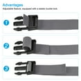 thumbnail image 4 of Unique Bargains 1m Length with Quick Release Buckle Luggage Straps, Gray, 4 of 5