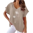 thumbnail image 1 of Blouses à Manches Courtes pour Femmes Été Sexy Mode Imprimée Col en V Régulier Haut Blouse Manches Courtes Sexy Hauts d'Été pour Femmes Hauts d'Été pour Femmes Tendance Hauts à Manches Courtes pour Femmes, 1 of 7