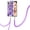 Deep purple, variant on Case for iPhone 13 Pro 6.1 Anti-Fingerprint Skid Resistant Shockproof Protective Marble Pattern Phone Cover with Adjustable Detachable Nylon Phone Lanyard