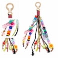 thumbnail image 2 of Unique Bargains 1 Pc Handbag Charms Keychain Beaded Rope Design Bag Accessories Colorful, 2 of 6