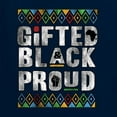 thumbnail image 5 of Wild Bobby Gifted Black and Proud Black Pride Men's Graphic T-Shirt, Navy, Large, 5 of 5