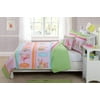 Fancy Linen 4pc Full Size Reversible Bedspread Owl Green Pink Blue New