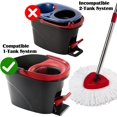 thumbnail image 2 of Spin Mop Replacement Set for O-Ceda EasyWring 1-Tank System, 16 Microfiber Mops Refills,1 Scrubber Head,1 Triangle Base,and(31-63in) Adjustable Handle Combo, 2 of 5