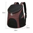 thumbnail image 5 of Pet Breathable Backpack,Shockproof Foldable Cat Travel Carrier with Carry Handle for Pets Cats(30x25x35cm) Coffee, 5 of 5