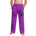 thumbnail image 2 of SGFCWSX Boys Lounge Pants Elastic Waist Graphic Loose Fit Soft Casual Pants for Kids Purple Size 9 Years, 2 of 9