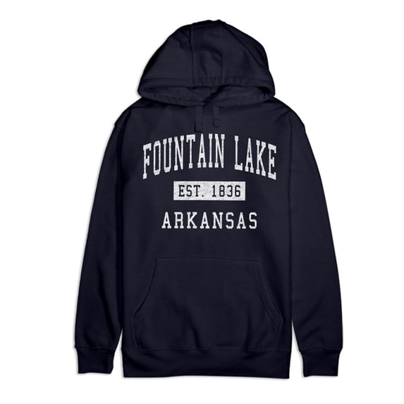 Fountain Lake Arkansas Classic Established Premium Cotton Hoodie