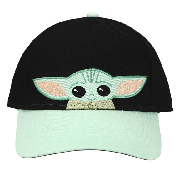 Starwars The Mandalorian Chibi Grogu Black Trucker Hat