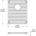 thumbnail image 2 of Elkay CTXFBG1316 Crosstown Stainless Steel 13-1/8" x 16-1/8" x 1-1/4" Bottom Grid, 2 of 3