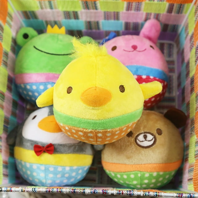 Walbest Dog Toys, Soft Stuffed Plush Balls with Squeakers, Interactive Fetch Play for Puppy Small Medium Pets, Zoo Ball Bear Chicken Frog Penguin Rabbit