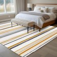 thumbnail image 5 of Orange Gray 8'x10' Area Rug for Living Room, Modern Striped Minimalist Stripes Washable Non-Slip Large Carpet for Bedroom Dining Room, Non-Shedding Soft Accent Rug for Kitchen, 5 of 9