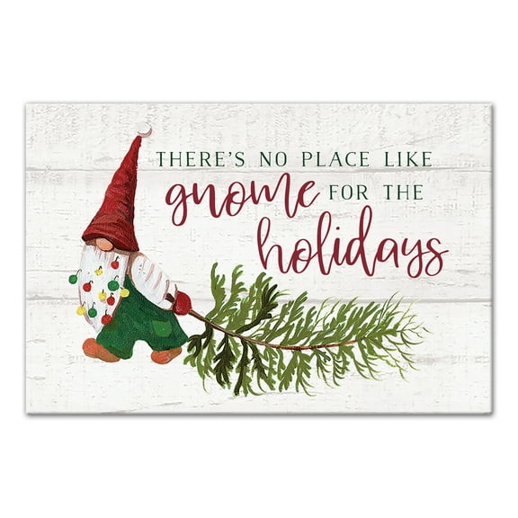 Creative Products No Place Like Gnome for the Holidays 18 x 12 Canvas Wall Art