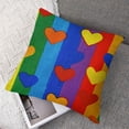 thumbnail image 7 of Acheng LGBT Gay Pride Throw Pillow Covers Pillowcases Rainbow Hearts Decorative Pillow Case Cushion Covers for Sofa Couch Outdoor Bed Pillow Protectors 2 pcs White, 7 of 7