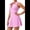 Pink, variant on Women's Zip Front Tennis Dress with Collar, Racerback Workout Golf Dress Built-in Shorts Pockets Pink XL
