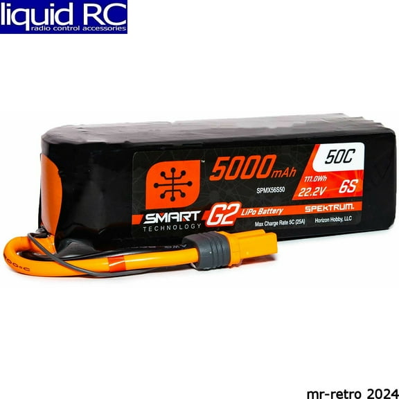 Spektrum X56S50 5000mah 6s 22.2v Smart G2 LiPo 50c; Ic5 Soft Case