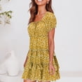 thumbnail image 3 of fvwitlyh Womens Dress Shoes Women's Casual Skirt Boho Mexican Peasant Dresse Plus Size XXL Dress, 3 of 5
