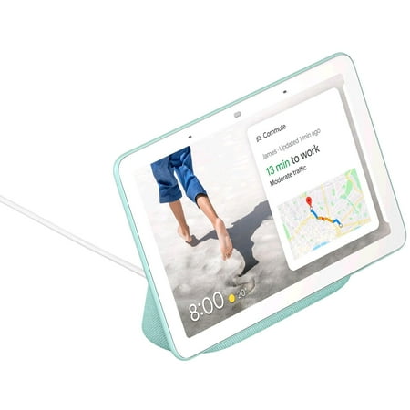 Restored Google GA00578-US 7" Home Hub (Now Nest Hub) Aqua with Google Assistant (Refurbished)