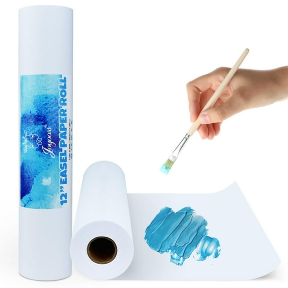 Rollo de Papel para Dibujo Joyooss 30x250 cm Paquete de 2 Blanco