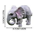thumbnail image 3 of Mini Elephant Statue - Resin, Cute, for Fairy Garden/Cake/Outdoor/Home Decoration, 3 of 4