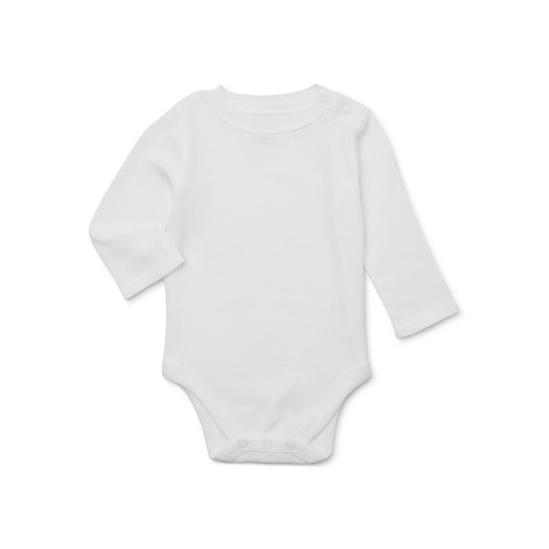 Garanimals Baby Boy Thermal Bodysuit with Long Sleeves, Sizes 0/3 ...