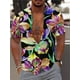 thumbnail image 4 of Camisa de hombre Camisa gráfica Camisa hawaiana Estampado floral Camisa de exterior de manga corta con botones Ropa estampada Casual Transpirable, 4 of 4