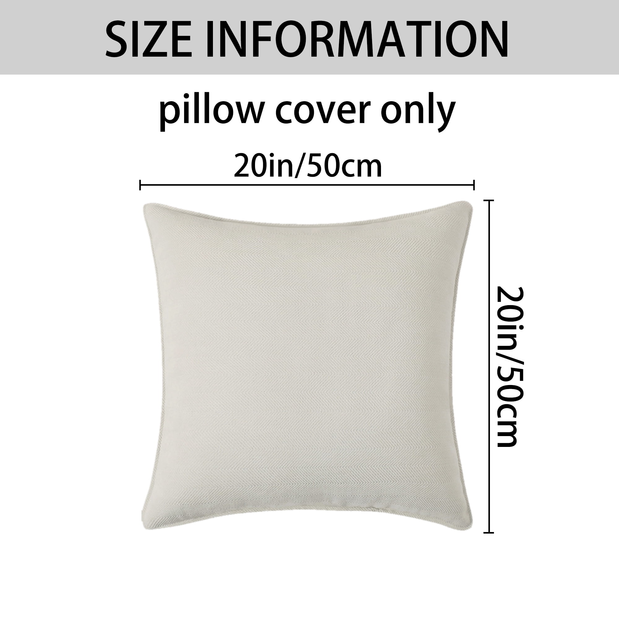 Unique Bargains 4 Pcs Soft Chenille Pillow Covers White/Blue