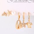 thumbnail image 5 of Pearl Dangle Hoop Earrings for Women - Dainty 14K Gold Plated Small Drop Chain Hoops Trendy Earring Sets for Multiple Piercing Jewelry Gifts, 5 of 10