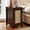 Retro Walnut, variant on SENYUM Upgrade Rattan Nightstand with Charging Station, Wood Narrow Side Table with Woven Cane Door and Adjustable Shelf, Boho Bedside End Table with Storage Cabinet for Small Spaces Bedroom