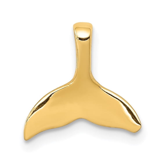 Auriga 14k Yellow Gold Whale Tail Chain Slide for Women