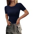 thumbnail image 1 of Remera PRETTYGARDEN 2025 Verano de Punto Canalé Ajustada, 1 of 6