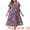 Black Purple, variant on DARING DIVA Women's Plus Floral Print Crew Neck Tulip Midi Dress 1X Black Purple