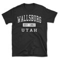 thumbnail image 1 of Wallsburg Utah Classic Established Men's Cotton T-Shirt, 1 of 1