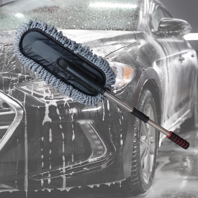 Plumero de microfibra para coche perfecl con mango extensible
