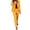 Yellow, variant on JINMGG Two Piece Outfits Women, 2026 Fashion Fall Women's Long Sleeve Solid Suit Pants Casual Elegant Business Suit Sets Yellow XXL