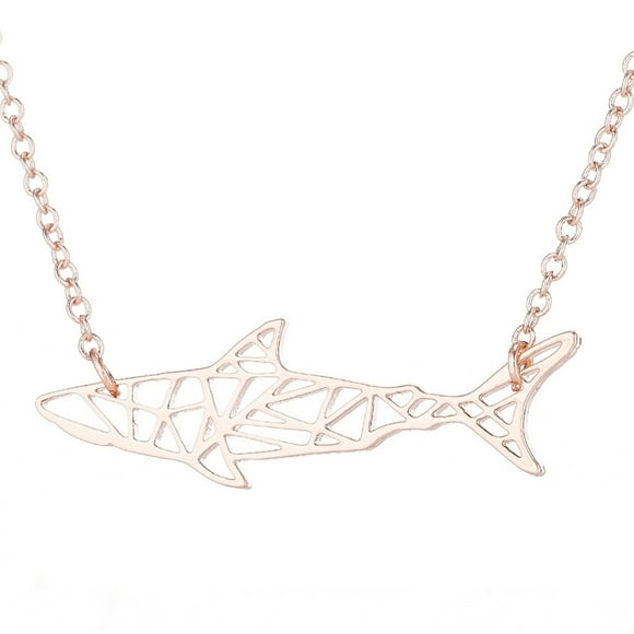 HOARBOEG Necklace for Women Girlfriend As Gifts Creative Necklace Female Hollow Shark Pendant Chain ,Gift For Girlfriend