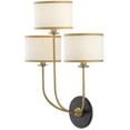 thumbnail image 3 of Brass Satin Black White Croydon Wall Sconce, 3 of 4