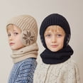 thumbnail image 4 of CSChome Girls Hat Scarf Set Children Hat Scarf Set - Printed Thickened Elastic Warm Non-Slip Soft Dome, 4 of 7