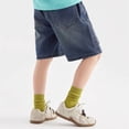 thumbnail image 4 of Staki Boys Summer Cargo Jeans Kids Baggy Elastic Waist Wide Leg Denim Pants with Pockets 5-16 Years,11-12 Years, 4 of 6