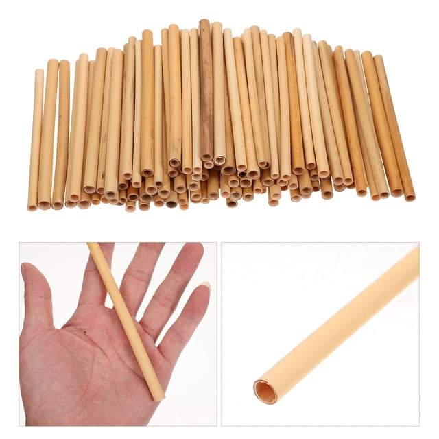 Natural Reed Bee Tubes for Bee House Light Yellow Safe and Durable for Storage Use 100 Pcs