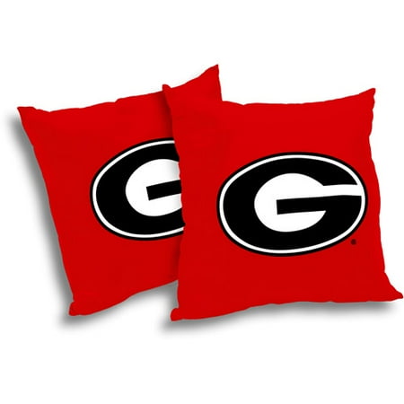 NCAA Georgia Bulldogs 18" Pillow, 2-Pack