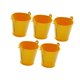 thumbnail image 4 of 5 cubos de metal galvanizado, cubos de hielo, recipientes para manualidades con asa, decoración del hogar, jarrones metálicos decorativos resistentes Amarillo, 4 of 8