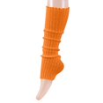 thumbnail image 4 of Women's Slouchy Scrunch Crew Socks Elegant Ribbed Knit Stacked Mid Calf Retro Fashion Hosiery Saffron, 4 of 4