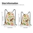 thumbnail image 2 of Disketp Monkeys in the Jungle Drawstring Backpack Drawstring Gym Bags Draw String Bags for Sports, Gym, Travel, Swimming, Beach-Medium, 2 of 6