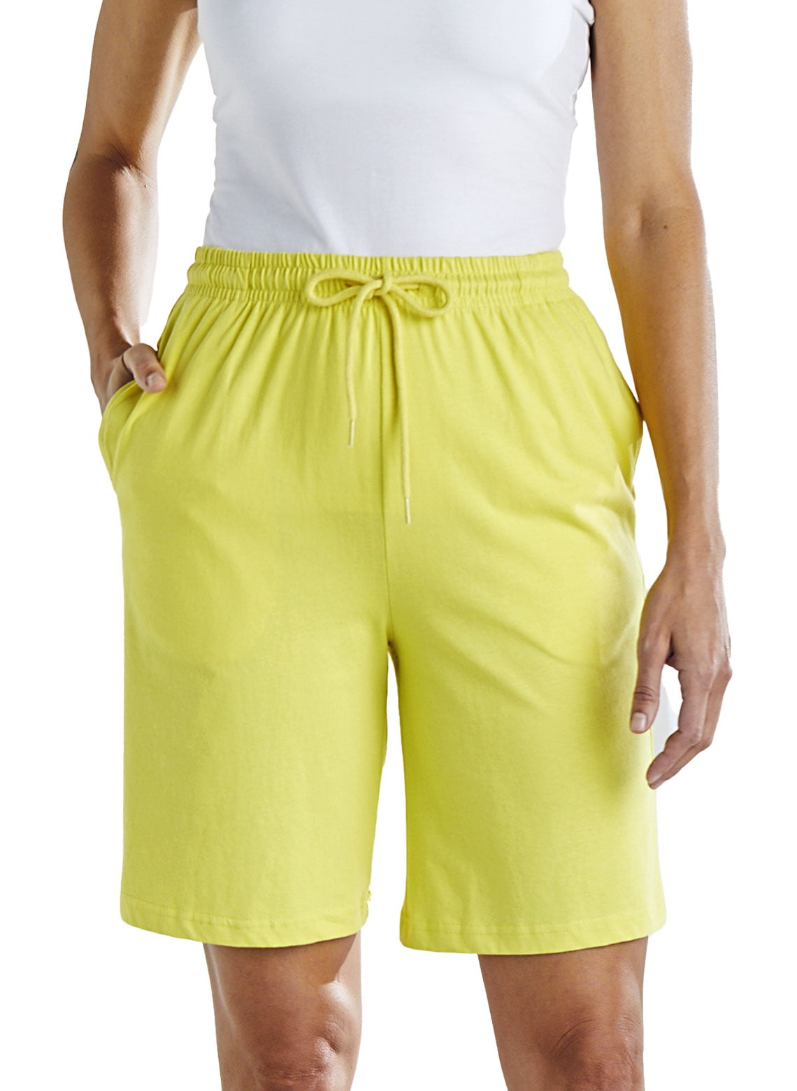 Plus Size Knit Shorts Women?s Essential Cotton Shorts Available in Missy and Plus 