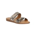 thumbnail image 1 of Women Double Strap Button Stud Flat Slide Sandal 18815, 1 of 6