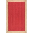 thumbnail image 2 of 6 Ft Square Red Jute Area Rug, Hand-Woven, Farmhouse Boho Style, Durable & Pet-Friendly Rug for Living Room, Dining Room, and Bedroom, 2 of 5